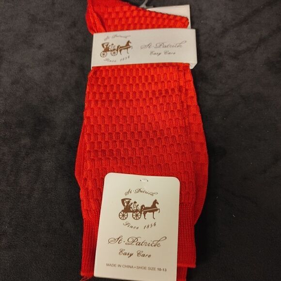 MEN'S ST. PATRICK SILKY DRESS SOCKS FASHION COLORS - Picture 1 of 2